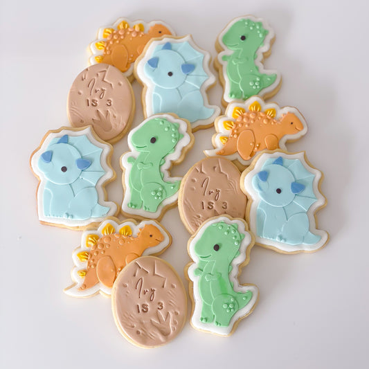 Dino Birthday Cookies