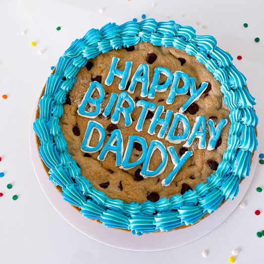 blue piping cookie cake